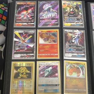 3 by 3 pages of these Pokémon cards.